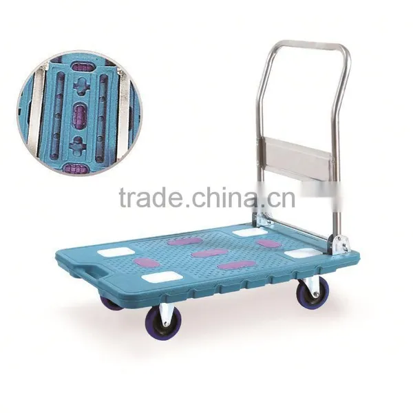 Good Quality Plastic Strengthening Hand Truck With Mute Wheels