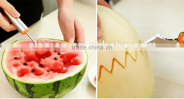 Multifunction Fruit Salad Tool , Melon Baller & Carving Knife photo-4