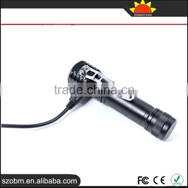 New Style B-D5 Auminum Alloy USB Rechargeable XPG-R5 LED 3 Modes LED Flashlight Torch With Clip photo-4