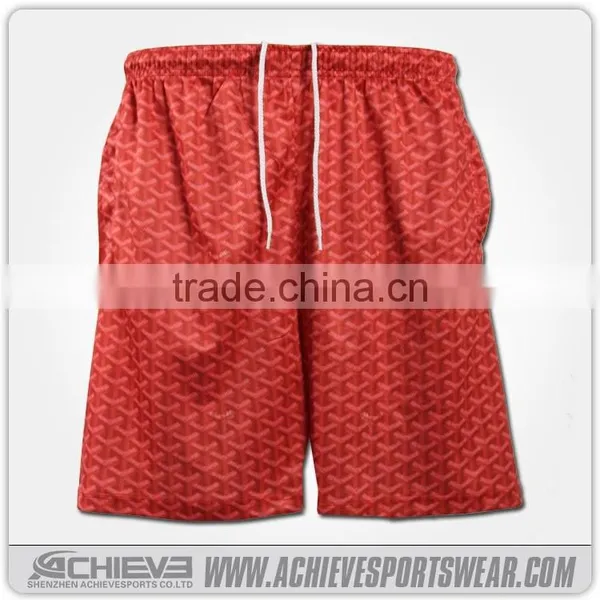 All Over Printing Sublimation Red Cheap Rugby Football Shorts photo-3