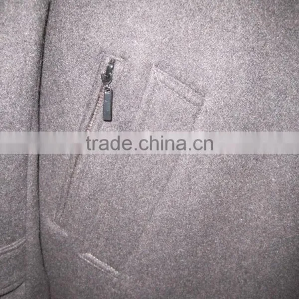 Men Coat With 2 Zipper Pockets 100% Wool Suit Jacket photo-4