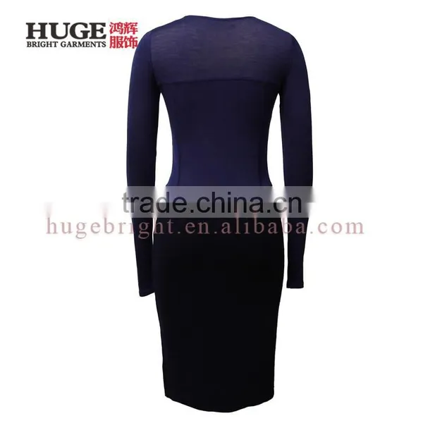 Silk And Wool Blend Kint Women Sweater Dress photo-2
