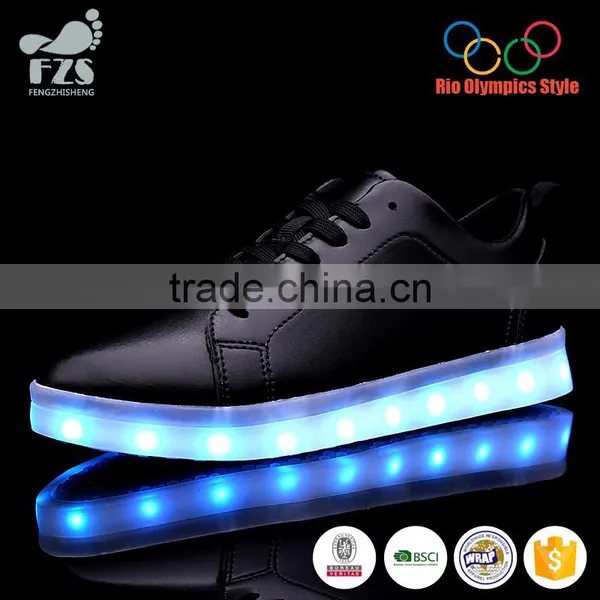 HFR-JS14 New Style USB Charge Adults Led Shoes Men Lights Flashing Sports Shoes photo-3