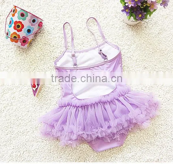 Hot Selling Swimwear Lace Little Girl Bikini Baby Girl Swimsuits /girls Shiny Swimsuit photo-2