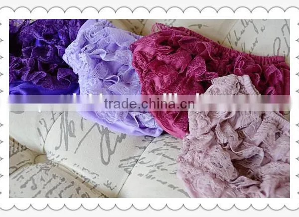 Hot Sale Kids Wear Dubai Baby Bloomers Ruffles Lace Infant Diaper Bloomer Wholesale photo-6