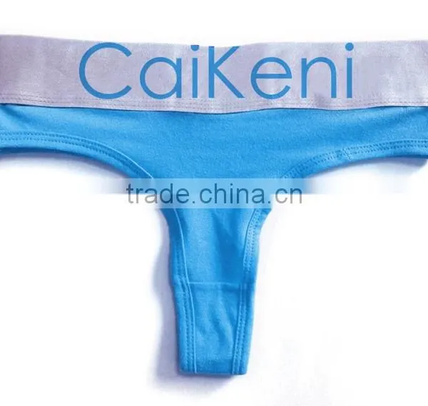 OEM Customized Your Own Brand Logo Design on Elastic Silver Band High Cut G-String Hipster Cotton Lady Boxer Briefs Women Briefs photo-2