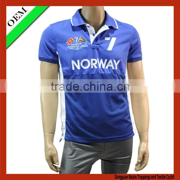 High Quality Men 100% Polyester Polo Sport T-shirt / t Shirt