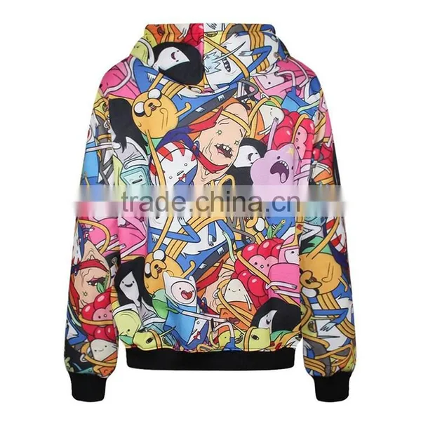 100% Polyester Cheap Wholesale 3D Sublimation Graphic Pullover Oversized Hoodie photo-4