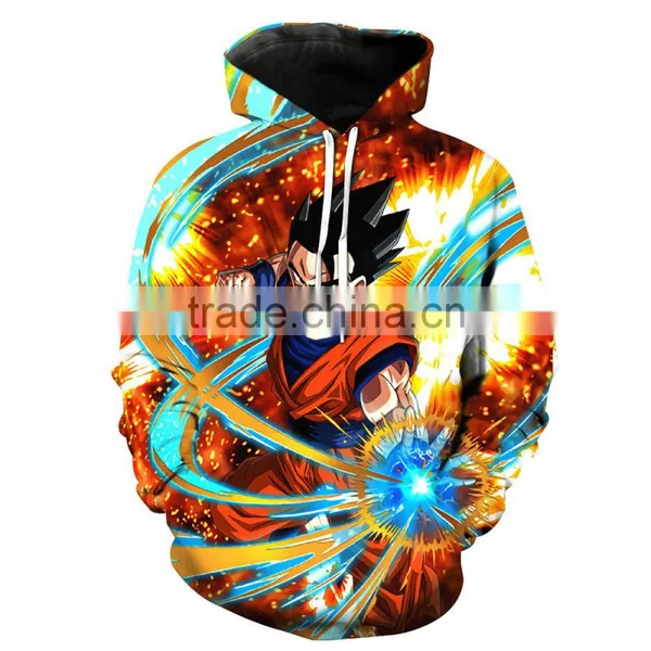M-6XL Anime Dragon Ball Z Pocket Hooded Sweatshirts Kid Goku 3D Hoodies Pullovers Men Women Long Sleeve Outerwear New Hoodie photo-3