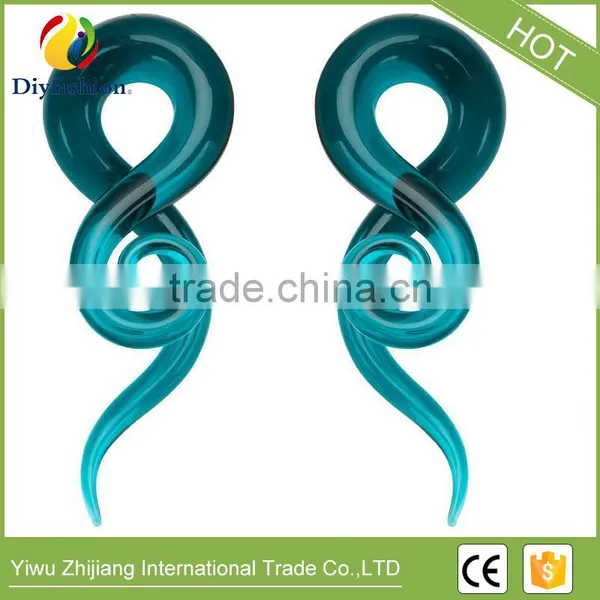 Colorful Glass Snail Ear Plug Fashion Body Piercing Jewelry photo-4
