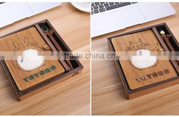 My Neighbor Totoro Cute Cartoon Wooden Anime Notebook Design B photo-3