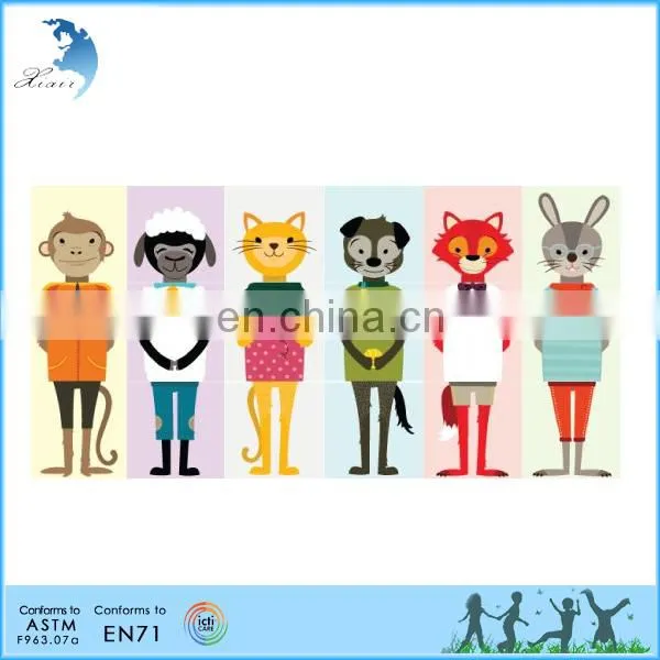 Diy Combination Colorful Print Puzzle Games Wooden Block for Kids photo-6