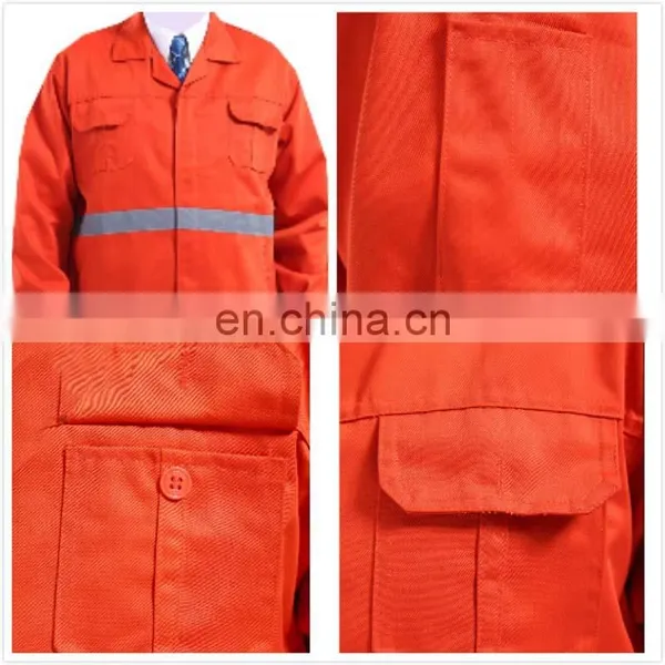 Wholesale Orange Color Labor Uniform / Workwear Uniforms Industrial Uniform of TC photo-4