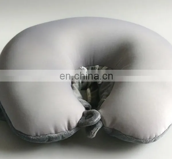 High Quality Cheap u Shaped Pillow With Hat Custom Fashion Soft Plush Travel Massage Neck Pillow photo-4
