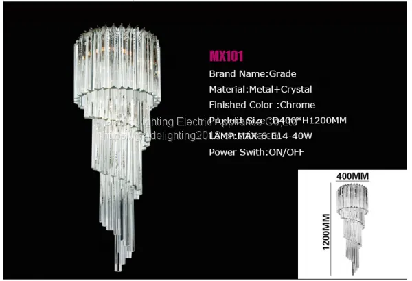 Hotel Large Chandelier Lighting/crystal Chandelier Parts With High Quality