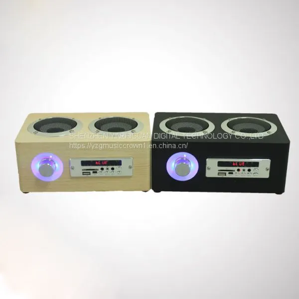 New Private Model Wooden Bluetooth Subwoofer Speaker Box Phone, Computer, Radio, Plug and Headset Speaker Manufacturer Customized photo-4