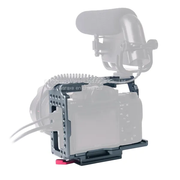 WARAXE CAMERA QUICK RELEASE CAGE FOR SONY A7 & A7S & A7R & A7R II & A7S II (GREY) 2720 photo-4