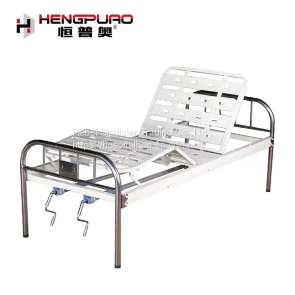 Hospital Furniture Metal 2 Cranks Medical Bed for Bedridden Patients photo-2
