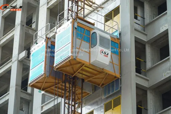 Professional Supplier SC200/200 Two Cages 0-33m/min Used Construction Elevator photo-5