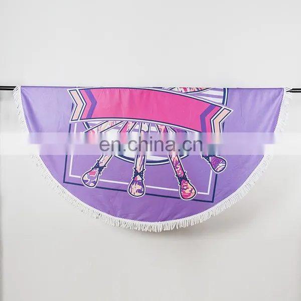 150CM Stripe Printed Quick-Dry Round Micro Fiber Beach Towel photo-2