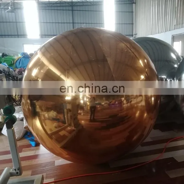 Hot Selling Night Club Ceiling Decoration Golden Silver Air Balloon Reflective Inflatable Mirror Ball photo-5