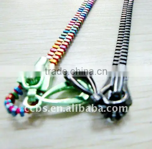 High Quality Y Teeth No.5 Colorful Fashion Mobile Bracelet Zipper Ring