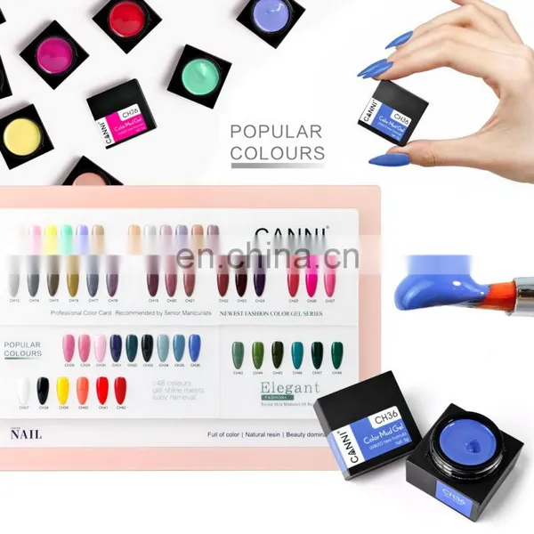 CANNI 5g One Stroke Painting Gel Thick Jelly Color Mud uv Led Gel Paste Soak Off UV LED Nails Gel Paints Polish for Nail Art photo-5