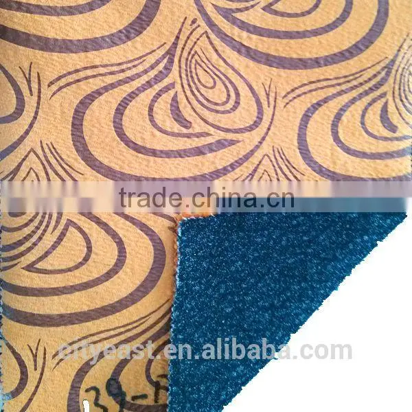 Bronzed Heart Shaped Suede Fabric Bonded With Roma Fabric For Sofa, Home Textile