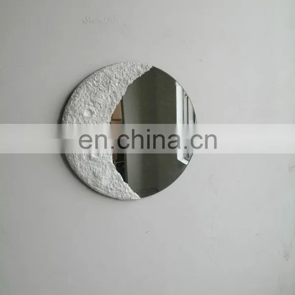 Home Decoration Metal Frame Glass Half Moon Mirror Wall Hanging photo-3