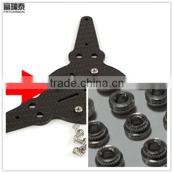carbon copter parts with 3M thread nut