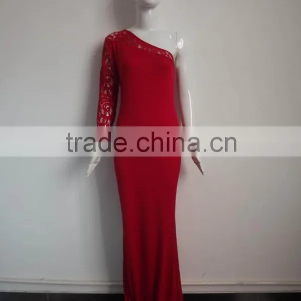 Ladie Fashion Dress Long Sleeve Evening Dress Sexy Free Prom Dress photo-3