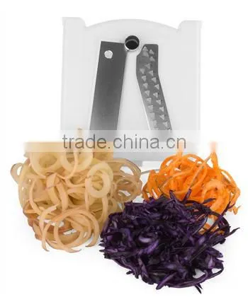 3-in-1 Tri-blade Vegetable Fruit Spiral Slicer Cutter Chopper Dicer Shred photo-4