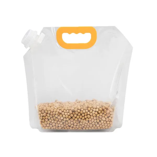 Custom Logo Outdoor Travel Foldable Stand up 2.5/5/10 Liter Plastic Pure Water Bag Pouch With Spout