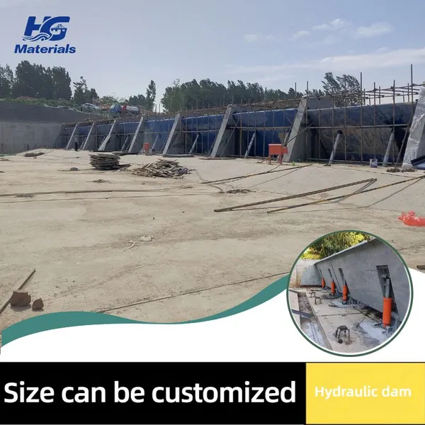 Chinese hydraulic dams, hinge dams, and electric controls are simple and easy to operate Hydraulic elevator dam.