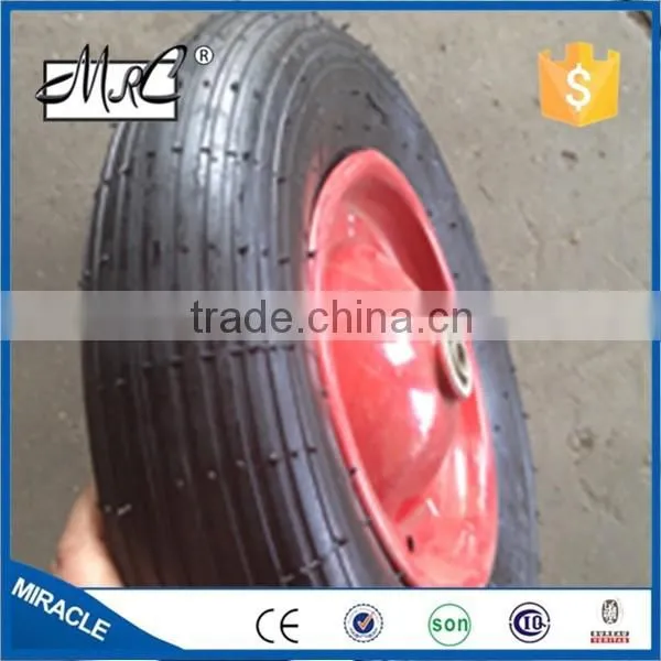 High Quality 16 Inch Pneumatic Rubber Wheel Small Wheelbarrow Wheels 4.80/4.00-8 photo-4