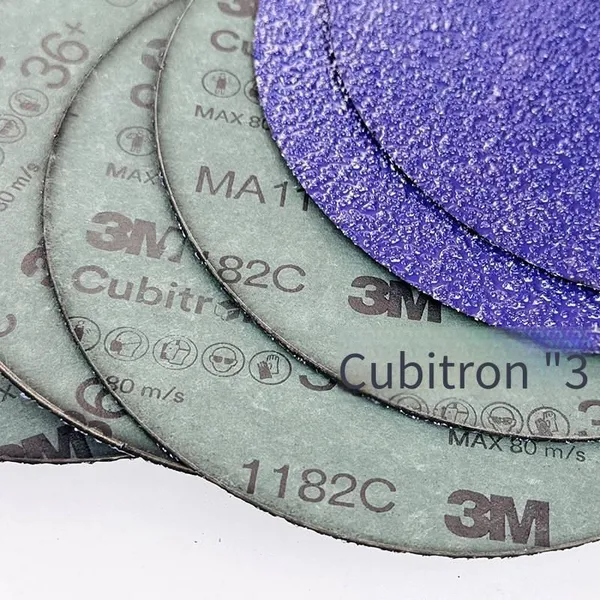 3m1182c Ceramic Fiber Sanding Discs, 5-inch and 7-inch, Steel Paper, Cross-hole and Round-hole, for Stainless Steel Polishing and Grinding photo-2