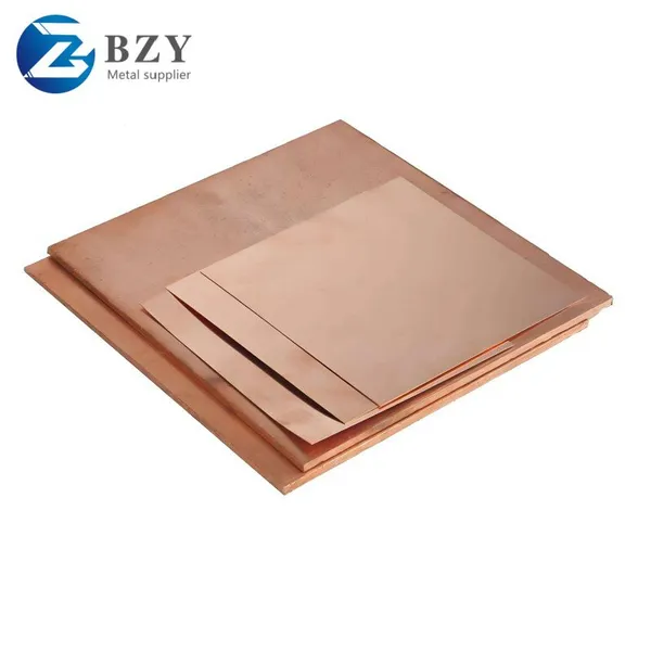 Factory Price Pure Copper Plate Sheets 1mm-3mm Thickness Bright Surface T1 T2 T3 Brass Plate for Industrial & Decorative photo-3