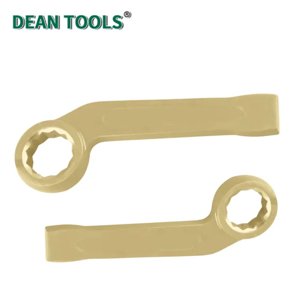 Non-Sparking Bent Striking Box Wrench,12 Point Slogging Ring Wrench,45-Degree Bent Box Wrench photo-5