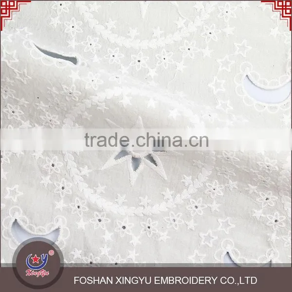 Latest Design Customized Moon and Star Pattern Micro Fiber Polyester Cotton Fabric photo-4