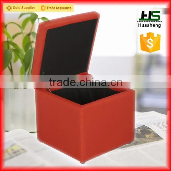 Storage Leather Ottoman Pouf photo-4