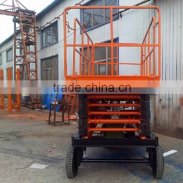 8m 500kg Excellent Quality Four Wheel Mobile Scissor Lift Platform photo-5