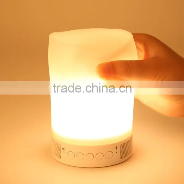 Portable Outdoor FM Radio TF Card Bluetooth Smart Led Lamp Speaker photo-2
