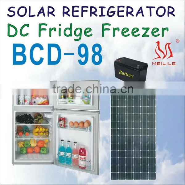 BCD-98 DC Solar Refrigerator,DC Solar Fridge Freezer 98L