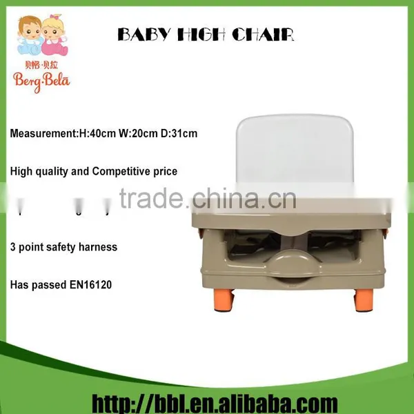 High Quality Quick Folding Portable Light Weight 35Lbs Loading Plastic Khaki Baby Booster Baby Chair photo-2