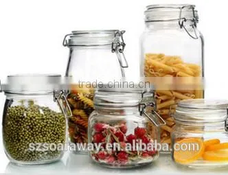 Cheap Wholesale Clear Elegant Glass Grains Container Food Storage Jar With Lid photo-4