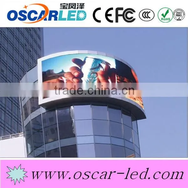 Professional Manufacturer Curve Led Display Cabinet Portable Outdoor Advertising Led Display P10 Scrolling Led Display Sign