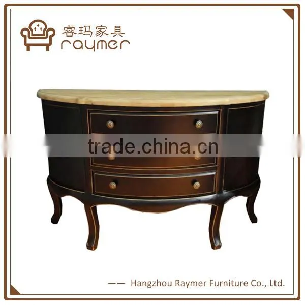 Drawes Wood Rustic Intage Furniture Black Dressing Table