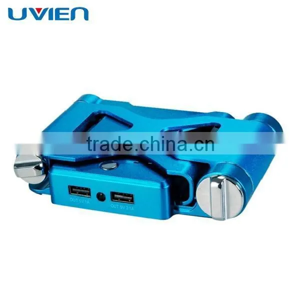 10400mAh Dual USB Foldable Mobile Power Bank With Mount Stand and LED Light photo-2