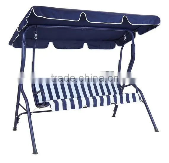 3 Seater Garden Steel Frame Patio Swing Chair With Canopy photo-3