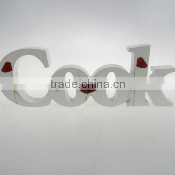 Hot Sale Home Decoration Wooden Letters Cook